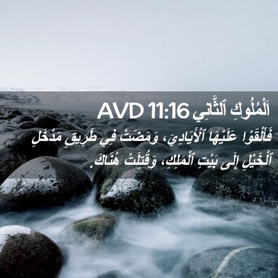 Picture 02 - اَلْمُلُوكِ ٱلثَّانِي 11:16 AVD - فَأَلْقَوْا عَلَيْهَا - Bible Verse Picture