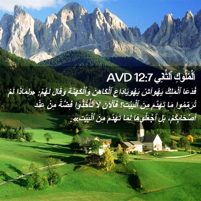 Picture 02 - اَلْمُلُوكِ ٱلثَّانِي 12:7 AVD - فَدَعَا ٱلْمَلِكُ - Bible Verse Picture