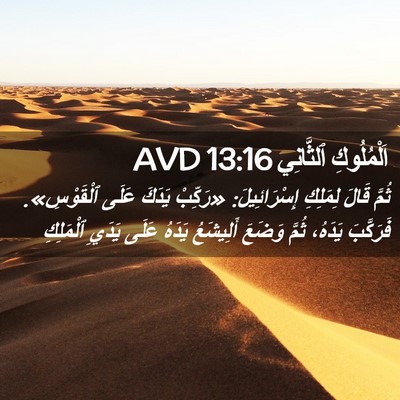 Picture 02 - اَلْمُلُوكِ ٱلثَّانِي 13:16 AVD - ثُمَّ قَالَ لِمَلِكِ - Bible Verse Picture