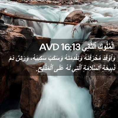 Picture 02 - اَلْمُلُوكِ ٱلثَّانِي 16:13 AVD - وَأَوْقَدَ مُحْرَقَتَهُ - Bible Verse Picture