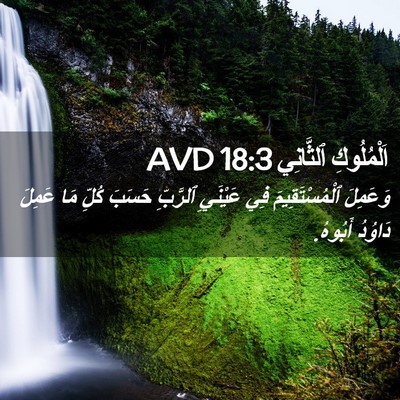 Picture 02 - اَلْمُلُوكِ ٱلثَّانِي 18:3 AVD - وَعَمِلَ ٱلْمُسْتَقِيمَ - Bible Verse Picture