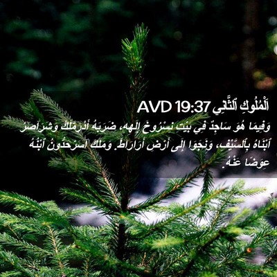 Picture 02 - اَلْمُلُوكِ ٱلثَّانِي 19:37 AVD - وَفِيمَا هُوَ سَاجِدٌ فِي - Bible Verse Picture