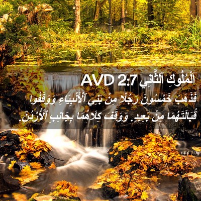 Picture 02 - اَلْمُلُوكِ ٱلثَّانِي 2:7 AVD - فَذَهَبَ خَمْسُونَ - Bible Verse Picture