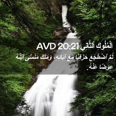 Picture 02 - اَلْمُلُوكِ ٱلثَّانِي 20:21 AVD - ثُمَّ ٱضْطَجَعَ - Bible Verse Picture