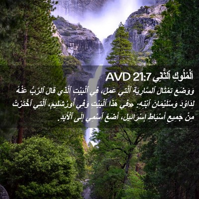 Picture 02 - اَلْمُلُوكِ ٱلثَّانِي 21:7 AVD - وَوَضَعَ تِمْثَالَ - Bible Verse Picture