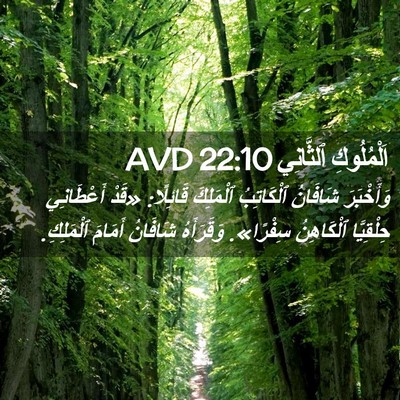 Picture 02 - اَلْمُلُوكِ ٱلثَّانِي 22:10 AVD - وَأَخْبَرَ شَافَانُ - Bible Verse Picture
