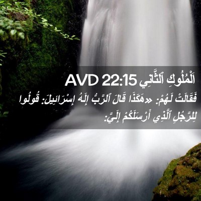 Picture 02 - اَلْمُلُوكِ ٱلثَّانِي 22:15 AVD - فَقَالَتْ لَهُمْ: «هَكَذَا - Bible Verse Picture