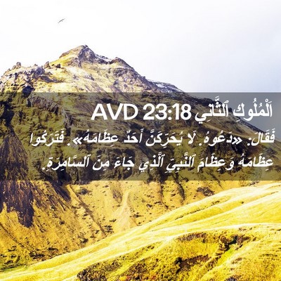 Picture 02 - اَلْمُلُوكِ ٱلثَّانِي 23:18 AVD - فَقَالَ: «دَعُوهُ. لَا - Bible Verse Picture