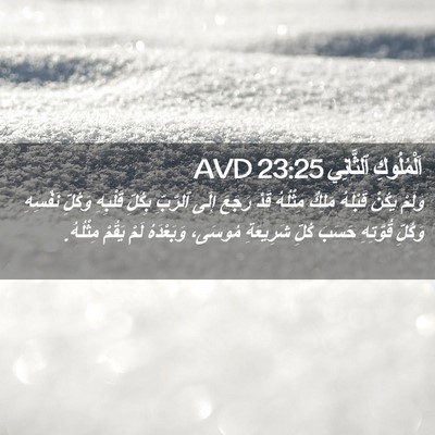 Picture 02 - اَلْمُلُوكِ ٱلثَّانِي 23:25 AVD - وَلَمْ يَكُنْ قَبْلَهُ - Bible Verse Picture