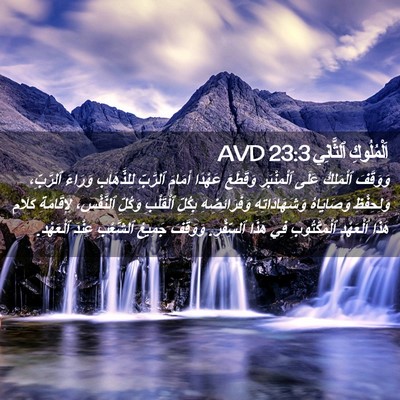 Picture 02 - اَلْمُلُوكِ ٱلثَّانِي 23:3 AVD - وَوَقَفَ ٱلْمَلِكُ عَلَى - Bible Verse Picture