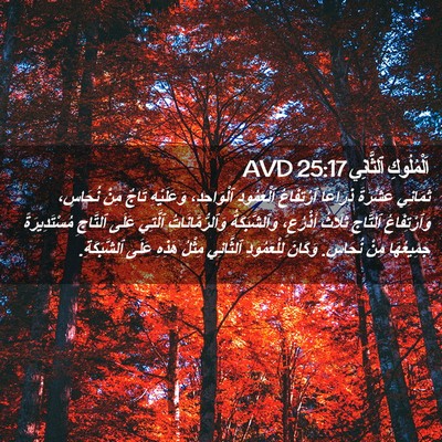 Picture 02 - اَلْمُلُوكِ ٱلثَّانِي 25:17 AVD - ثَمَانِي عَشْرَةَ - Bible Verse Picture