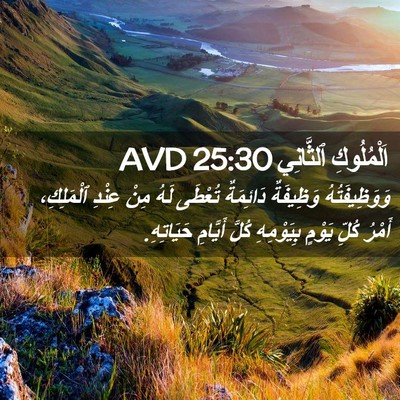Picture 02 - اَلْمُلُوكِ ٱلثَّانِي 25:30 AVD - وَوَظِيفَتُهُ وَظِيفَةٌ - Bible Verse Picture