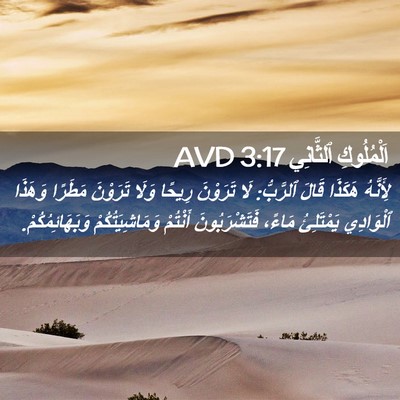 Picture 02 - اَلْمُلُوكِ ٱلثَّانِي 3:17 AVD - لِأَنَّهُ هَكَذَا قَالَ - Bible Verse Picture