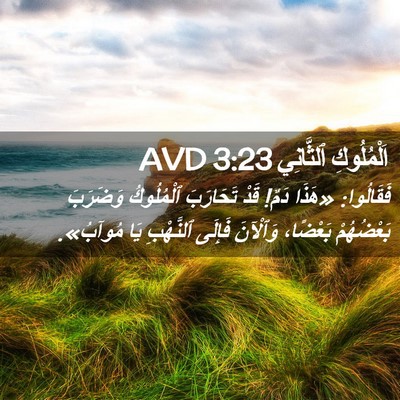 Picture 02 - اَلْمُلُوكِ ٱلثَّانِي 3:23 AVD - فَقَالُوا: «هَذَا دَمٌ! - Bible Verse Picture