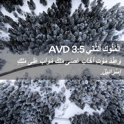 Picture 02 - اَلْمُلُوكِ ٱلثَّانِي 3:5 AVD - وَعِنْدَ مَوْتِ أَخْآبَ - Bible Verse Picture