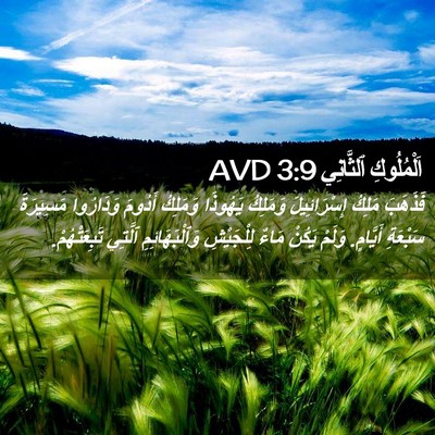 Picture 02 - اَلْمُلُوكِ ٱلثَّانِي 3:9 AVD - فَذَهَبَ مَلِكُ - Bible Verse Picture