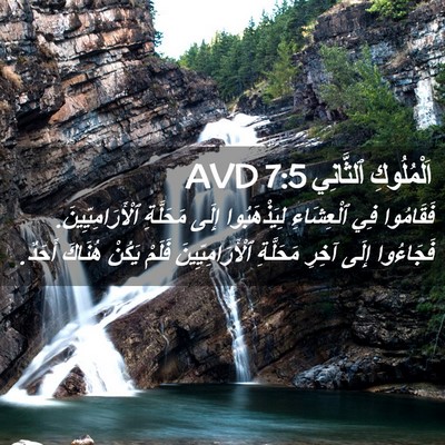 Picture 02 - اَلْمُلُوكِ ٱلثَّانِي 7:5 AVD - فَقَامُوا فِي ٱلْعِشَاءِ - Bible Verse Picture