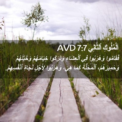 Picture 02 - اَلْمُلُوكِ ٱلثَّانِي 7:7 AVD - فَقَامُوا وَهَرَبُوا فِي - Bible Verse Picture