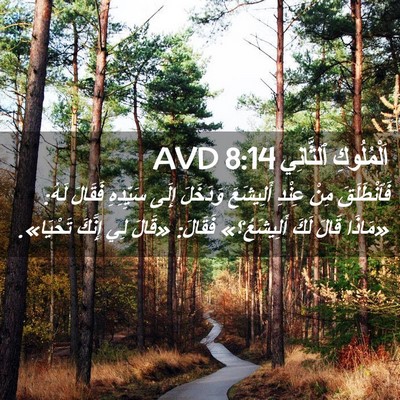Picture 02 - اَلْمُلُوكِ ٱلثَّانِي 8:14 AVD - فَٱنْطَلَقَ مِنْ عِنْدِ - Bible Verse Picture