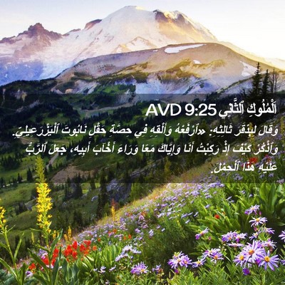 Picture 02 - اَلْمُلُوكِ ٱلثَّانِي 9:25 AVD - وَقَالَ لِبِدْقَرَ - Bible Verse Picture