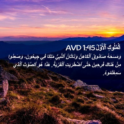 Picture 02 - اَلْمُلُوكِ ٱلْأَوَّلُ 1:45 AVD - وَمَسَحَهُ صَادُوقُ - Bible Verse Picture