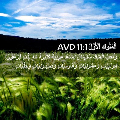 Picture 02 - اَلْمُلُوكِ ٱلْأَوَّلُ 11:1 AVD - وَأَحَبَّ ٱلْمَلِكُ - Bible Verse Picture