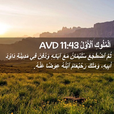 Picture 02 - اَلْمُلُوكِ ٱلْأَوَّلُ 11:43 AVD - ثُمَّ ٱضْطَجَعَ - Bible Verse Picture