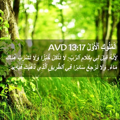 Picture 02 - اَلْمُلُوكِ ٱلْأَوَّلُ 13:17 AVD - لِأَنَّهُ قِيلَ لِي - Bible Verse Picture
