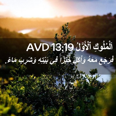 Picture 02 - اَلْمُلُوكِ ٱلْأَوَّلُ 13:19 AVD - فَرَجَعَ مَعَهُ وَأَكَلَ - Bible Verse Picture