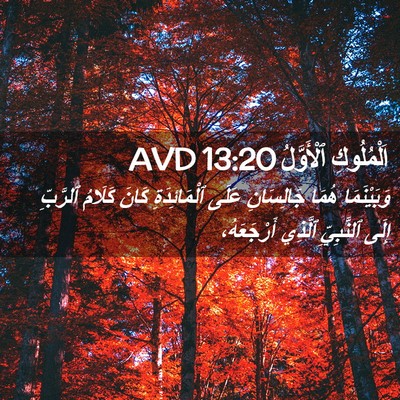 Picture 02 - اَلْمُلُوكِ ٱلْأَوَّلُ 13:20 AVD - وَبَيْنَمَا هُمَا - Bible Verse Picture