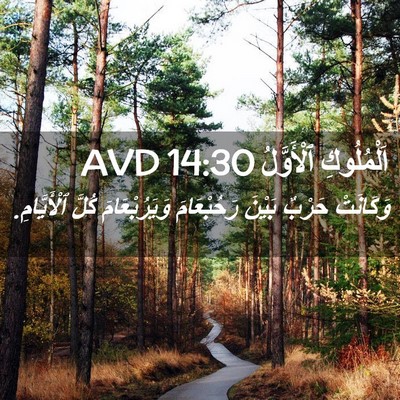 Picture 02 - اَلْمُلُوكِ ٱلْأَوَّلُ 14:30 AVD - وَكَانَتْ حَرْبٌ بَيْنَ - Bible Verse Picture