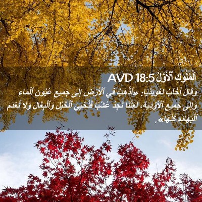 Picture 02 - اَلْمُلُوكِ ٱلْأَوَّلُ 18:5 AVD - وَقَالَ أَخْآبُ - Bible Verse Picture