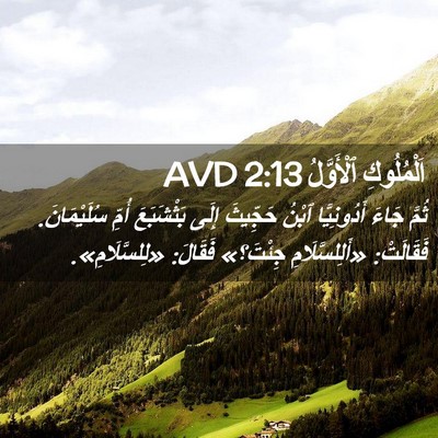 Picture 02 - اَلْمُلُوكِ ٱلْأَوَّلُ 2:13 AVD - ثُمَّ جَاءَ أَدُونِيَّا - Bible Verse Picture