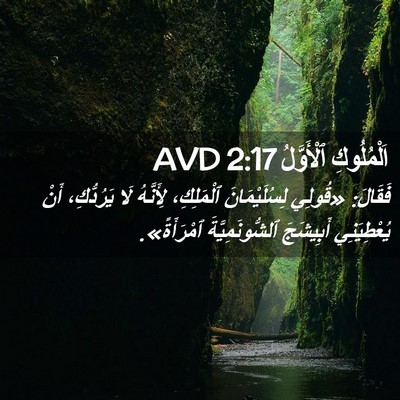 Picture 02 - اَلْمُلُوكِ ٱلْأَوَّلُ 2:17 AVD - فَقَالَ: «قُولِي - Bible Verse Picture