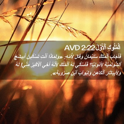 Picture 02 - اَلْمُلُوكِ ٱلْأَوَّلُ 2:22 AVD - فَأَجَابَ ٱلْمَلِكُ - Bible Verse Picture