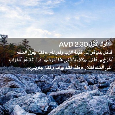 Picture 02 - اَلْمُلُوكِ ٱلْأَوَّلُ 2:30 AVD - فَدَخَلَ بَنَايَاهُو - Bible Verse Picture