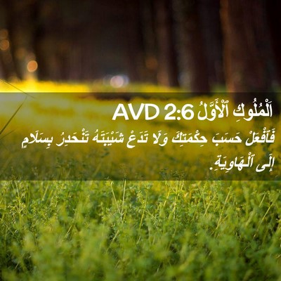 Picture 02 - اَلْمُلُوكِ ٱلْأَوَّلُ 2:6 AVD - فَٱفْعَلْ حَسَبَ - Bible Verse Picture