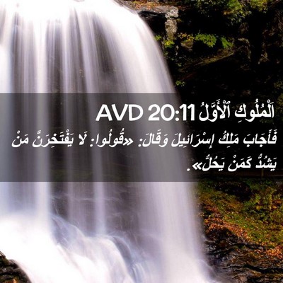 Picture 02 - اَلْمُلُوكِ ٱلْأَوَّلُ 20:11 AVD - فَأَجَابَ مَلِكُ - Bible Verse Picture