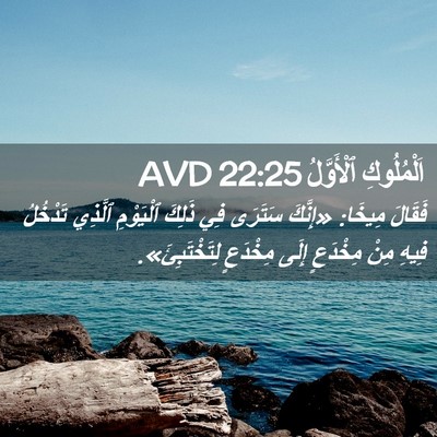 Picture 02 - اَلْمُلُوكِ ٱلْأَوَّلُ 22:25 AVD - فَقَالَ مِيخَا: «إِنَّكَ - Bible Verse Picture