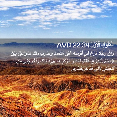 Picture 02 - اَلْمُلُوكِ ٱلْأَوَّلُ 22:34 AVD - وَإِنَّ رَجُلًا نَزَعَ فِي - Bible Verse Picture