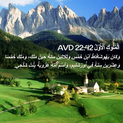 Picture 02 - اَلْمُلُوكِ ٱلْأَوَّلُ 22:42 AVD - وَكَانَ يَهُوشَافَاطُ - Bible Verse Picture
