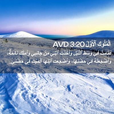 Picture 02 - اَلْمُلُوكِ ٱلْأَوَّلُ 3:20 AVD - فَقَامَتْ فِي وَسَطِ - Bible Verse Picture