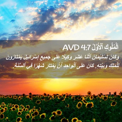 Picture 02 - اَلْمُلُوكِ ٱلْأَوَّلُ 4:7 AVD - وَكَانَ لِسُلَيْمَانَ - Bible Verse Picture