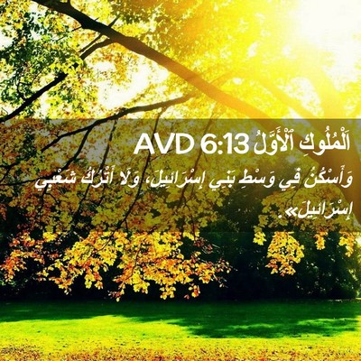 Picture 02 - اَلْمُلُوكِ ٱلْأَوَّلُ 6:13 AVD - وَأَسْكُنُ فِي وَسْطِ - Bible Verse Picture