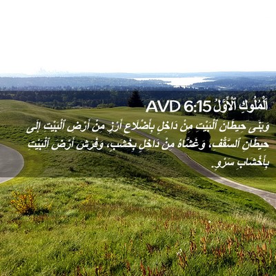 Picture 02 - اَلْمُلُوكِ ٱلْأَوَّلُ 6:15 AVD - وَبَنَى حِيطَانَ - Bible Verse Picture