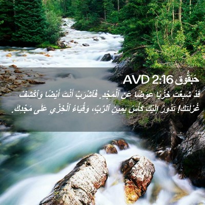 Picture 02 - حَبَقُّوق 2:16 AVD - قَدْ شَبِعْتَ خِزْيًا - Bible Verse Picture