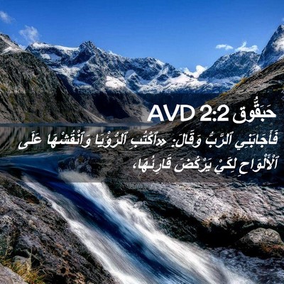 Picture 02 - حَبَقُّوق 2:2 AVD - فَأَجَابَنِي ٱلرَّبُّ - Bible Verse Picture