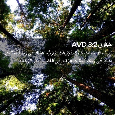 Picture 02 - حَبَقُّوق 3:2 AVD - يَارَبُّ، قَدْ سَمِعْتُ - Bible Verse Picture