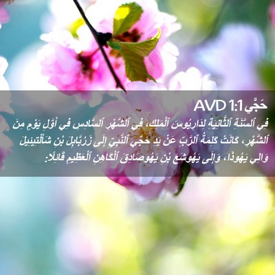 Picture 02 - حَجَّي 1:1 AVD - فِي ٱلسَّنَةِ - Bible Verse Picture