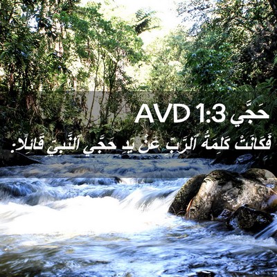 Picture 02 - حَجَّي 1:3 AVD - فَكَانَتْ كَلِمَةُ - Bible Verse Picture